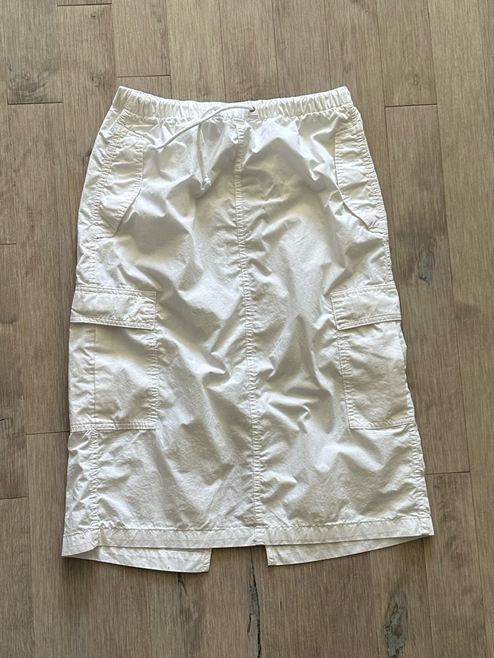 TNA White Elastic Waist Cargo Skirt Size Small